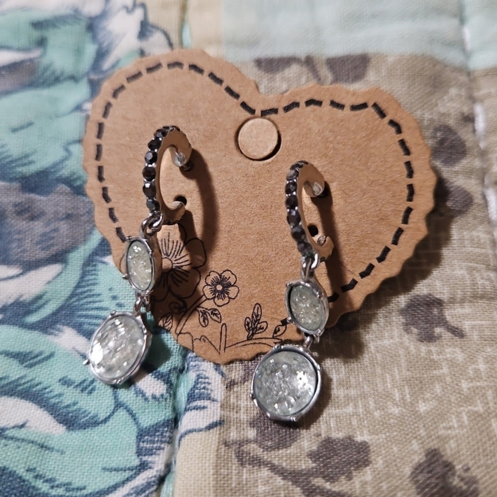 Sparkling Druzy Huggie Earrings (Final Price)